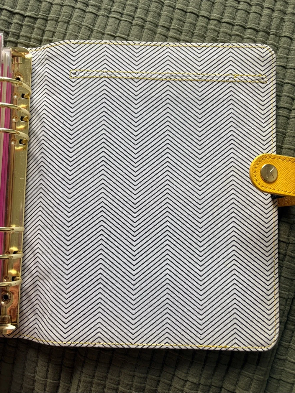 kikki.K Bright Yellow Planner Folio with Snap Tab